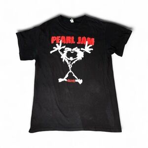 Black Pearl Jam Graphic Tee Medium 100% Cotton